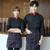 wing collar waiter wait staff shirt work uniform (with apron)