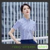 2023 classic short sleeve turn over collar stripes waiter shirt office work shirt