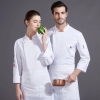 long sleeve chef jacket design for Chinese restaurant Color White