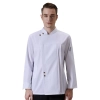 front folded unisex design long sleeve men women chef jacket coat