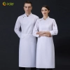 front folded unisex design long sleeve men women chef jacket coat