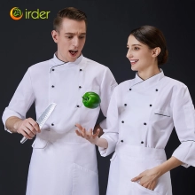 Europe restaurant popular double breasted men & women chef coat workwear baker uniform