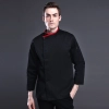 good quality right opening mem long sleeve chef coat chef jacket Color Black