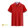 Asian hot sale company tshirt uniform team work waiter watiress tshirt logo Color Red