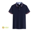 Asian hot sale company tshirt uniform team work waiter watiress tshirt logo Color Navy Blue