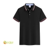 Asian hot sale company tshirt uniform team work waiter watiress tshirt logo Color Black