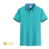 Asian hot sale company tshirt uniform team work waiter watiress tshirt logo Color Acid Blue