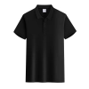 plain color logo embroidery supported company tshirt uniform Color Black