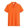 plain color logo embroidery supported company tshirt uniform Color Orange