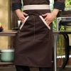 high quality cheap knee length chef apron cook apron 70x70cm