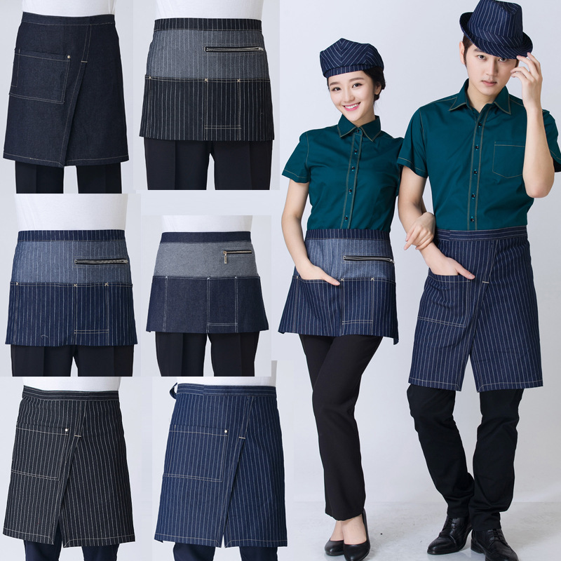 Europe high quality denim waiter apron short apron