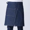 Europe high quality denim waiter apron short apron Color small blue stripes