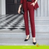 elegant beauty korea lady work suits reception uniform office pant suits Color wine pant