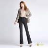 2022 new fashion office design stripes young lady bell bottom pant flare jeans