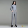 2022 Europe fashion woolen pant flare pant for women work office wear lady trouser Color Grey