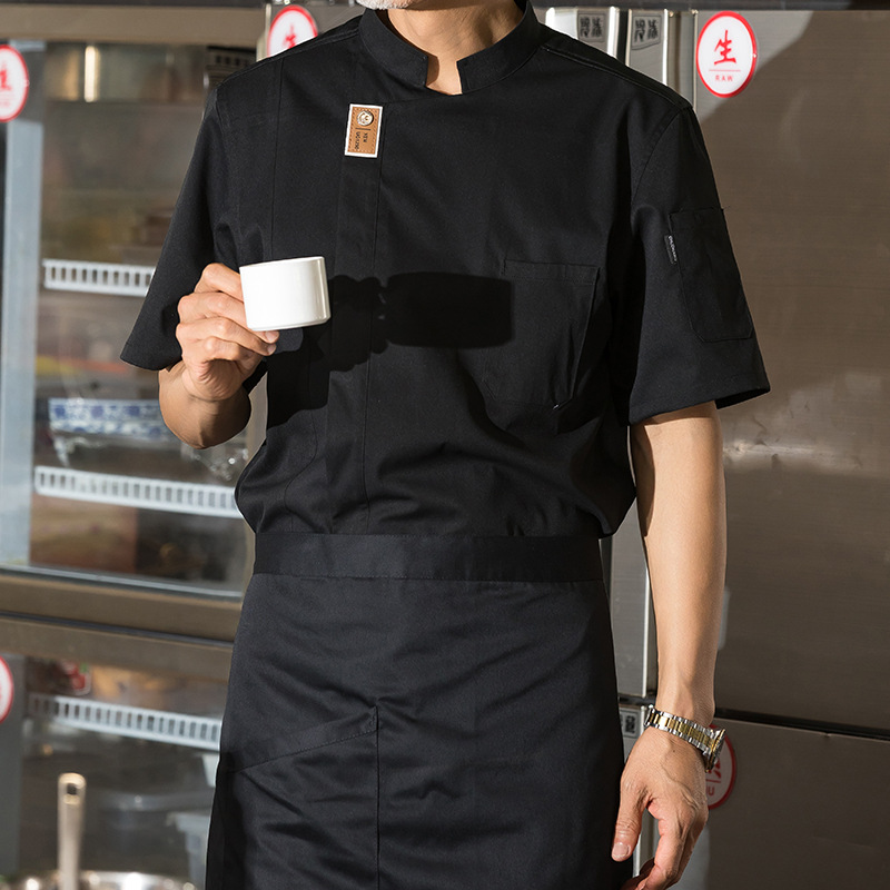 solid color high quality short sleeve chef jacket