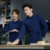 Tradition Chinese Restaurant waiter chef uniform jacket Color Navy Blue