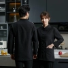 Tradition Chinese Restaurant waiter chef uniform jacket Color Black