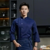 2023 folded front chef jacket cook workwear Color Navy Blue