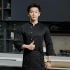 2023 folded front chef jacket cook workwear Color Black