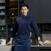 upgrade quality chef master jacket chef uniform wholesale Color Navy Blue