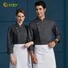 fashion two buttons side open cake stroe barkery uniform coat