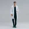 high quality notch lapel white lab coat nurse doctor coat uniform