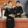 autumn winter long sleeve restaurant cafe bar staff unfiorm t-shirt workwear Color Black