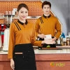 autumn winter long sleeve restaurant cafe bar staff unfiorm t-shirt workwear