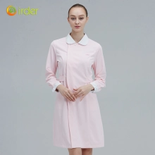 long sleeve fashion peter pan collar hospital nurse coat uniform