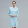 long sleeve fashion peter pan collar hospital nurse coat uniform Color Light blue