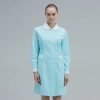long sleeve fashion peter pan collar hospital nurse coat uniform Color Light Green