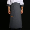 high quality knee length chef apron kitchen work apron Color Grey