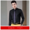 Europe design bamboo fiber fabric solid color long sleeve men shirt women business shirt Color Color 3