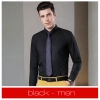 Europe design bamboo fiber fabric solid color long sleeve men shirt women business shirt