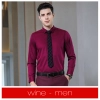 Europe design bamboo fiber fabric solid color long sleeve men shirt women business shirt