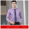 Europe design bamboo fiber fabric solid color long sleeve men shirt women business shirt