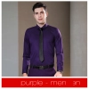 Europe design bamboo fiber fabric solid color long sleeve men shirt women business shirt