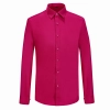 Europe design bamboo fiber fabric solid color long sleeve men shirt women business shirt Color Color 13