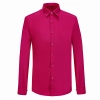 Europe design bamboo fiber fabric solid color long sleeve men shirt women business shirt