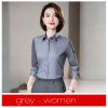 Europe design bamboo fiber fabric solid color long sleeve men shirt women business shirt Color Color 20