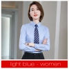 Europe design bamboo fiber fabric solid color long sleeve men shirt women business shirt Color Color 22