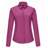 Europe design bamboo fiber fabric solid color long sleeve men shirt women business shirt Color Color 27