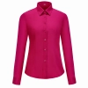 Europe design bamboo fiber fabric solid color long sleeve men shirt women business shirt Color Color 28