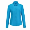 Europe design bamboo fiber fabric solid color long sleeve men shirt women business shirt