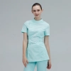 short sleeve side open hospital clinic femal nurse suits jacket pant Color Light Green