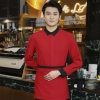 Asian design contrast collar long sleeve restaurant hotpot tea house uniofrm waiter jacket shirt Color Color 5