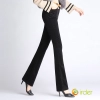 2025 autumn winter high waist thicken corduroy flared pants large size women's trouser Color Black