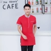 Asian style short sleeve summer restaurant cafe waiter waitress shirt uniform