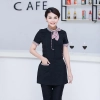 Asian style short sleeve summer restaurant cafe waiter waitress shirt uniform Color Color 3